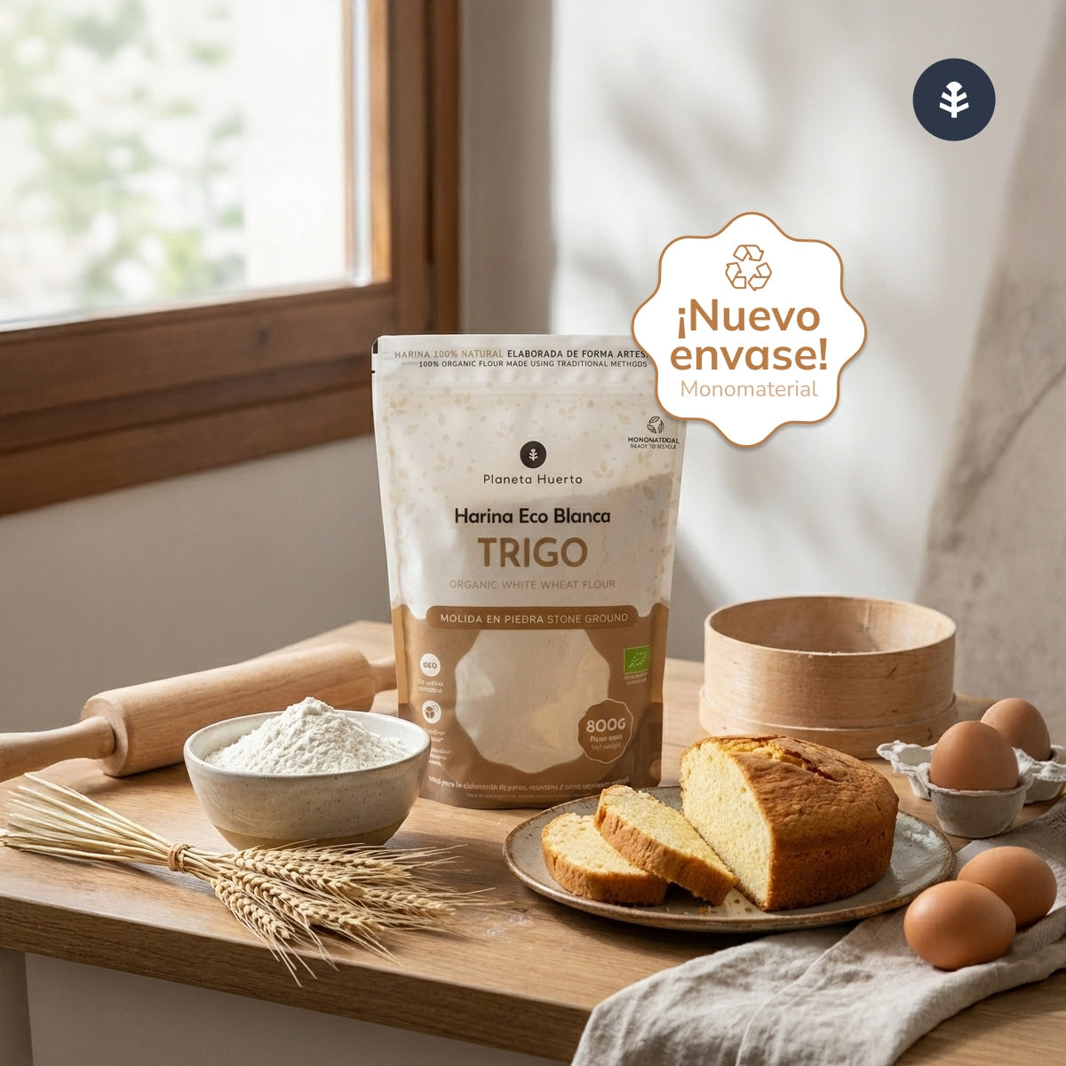 Farina di grano bianco Eco Planeta Huerto 800 g