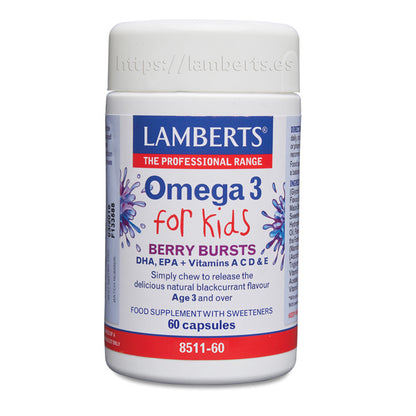 Oméga 3 pour enfants, Lamberts, 60 gélules