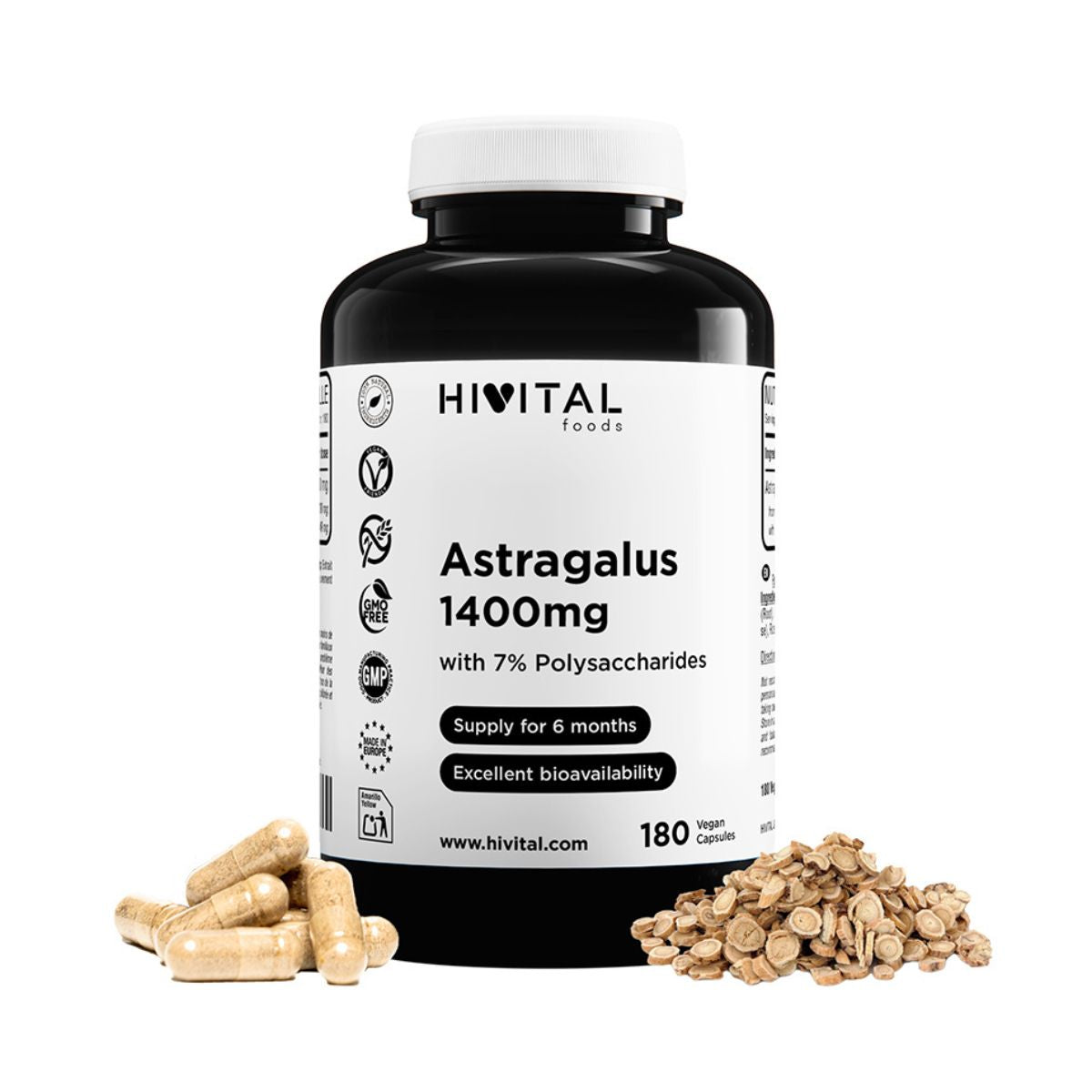Astragalus 1400 mg Hivital 180 capsules