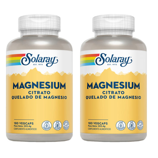 2er-Pack Big Magnesium Citrate Solaray 180 Kapseln