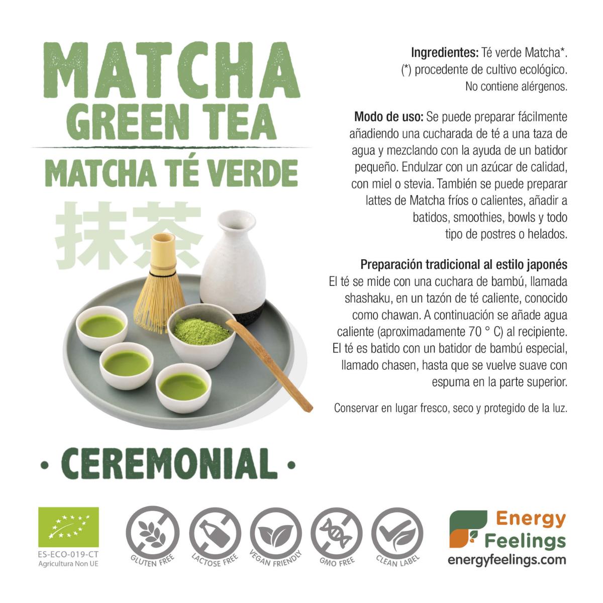 Thé matcha ECO cérémoniel, Energy Feelings, 100 g
