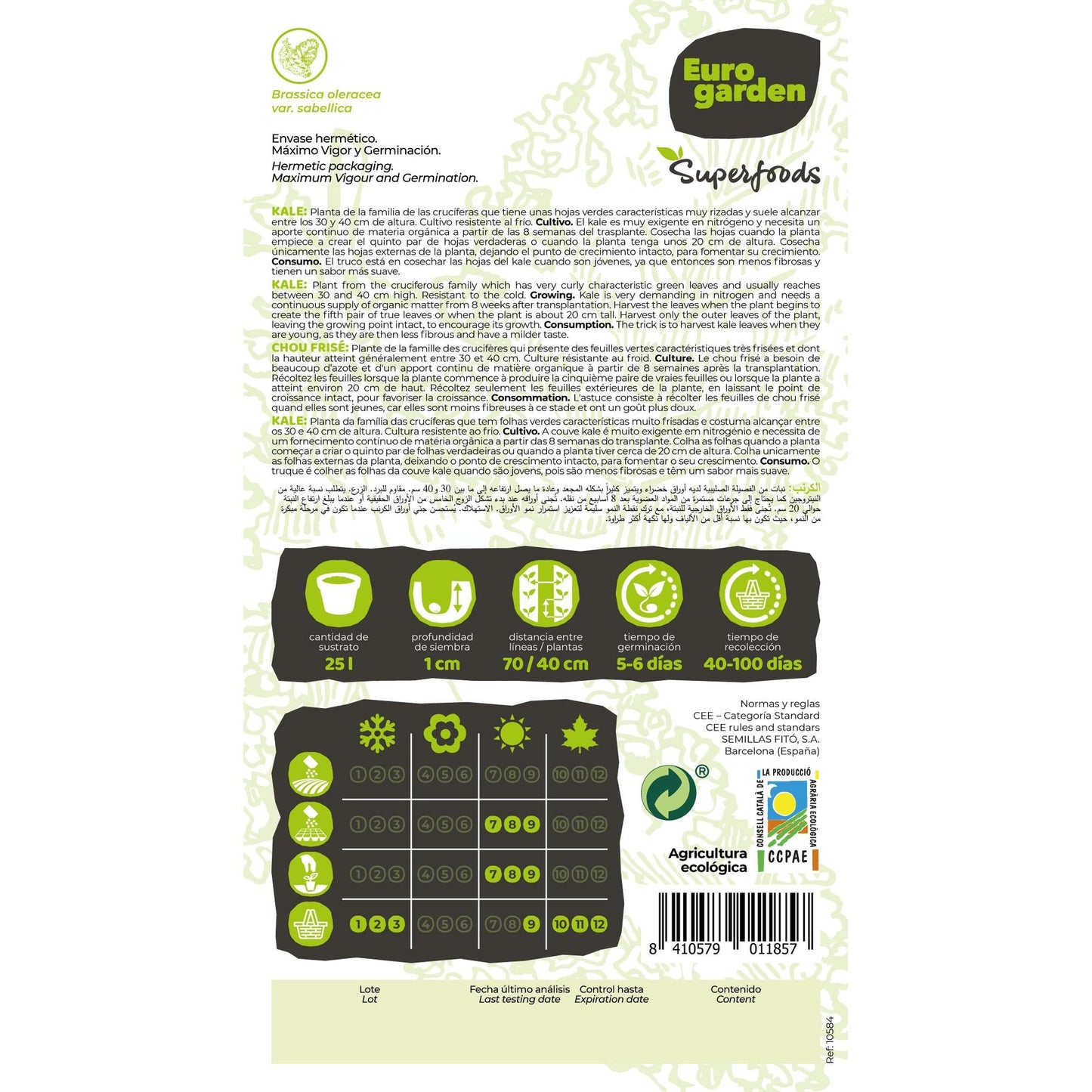 Graines de chou frisé Westlande Herfst biologiques Vitalfoods