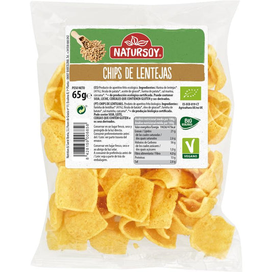 Organic Lentil Chips, 65 g. Natursoy