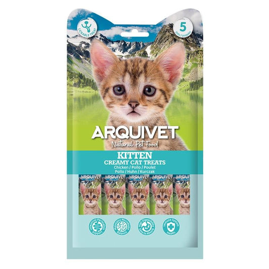 Creamy Cat Treats Cremiger Snack Kitten Huhn Arquivet 5x14 g