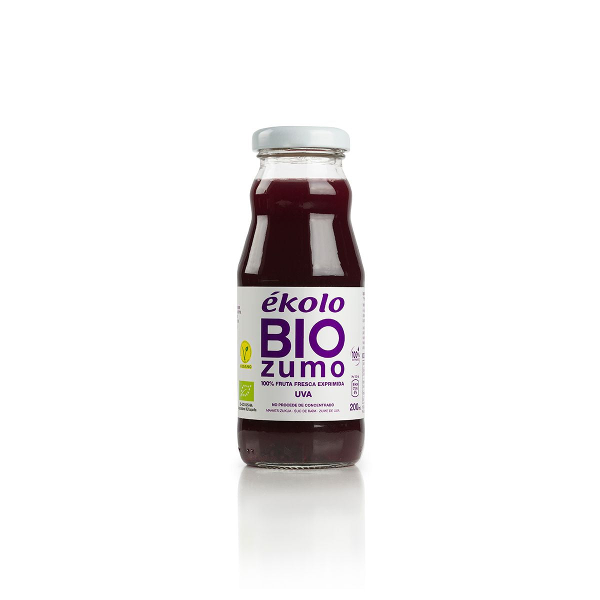 100 % pressad ekologisk svart druvsaft Ékolo 200 ml