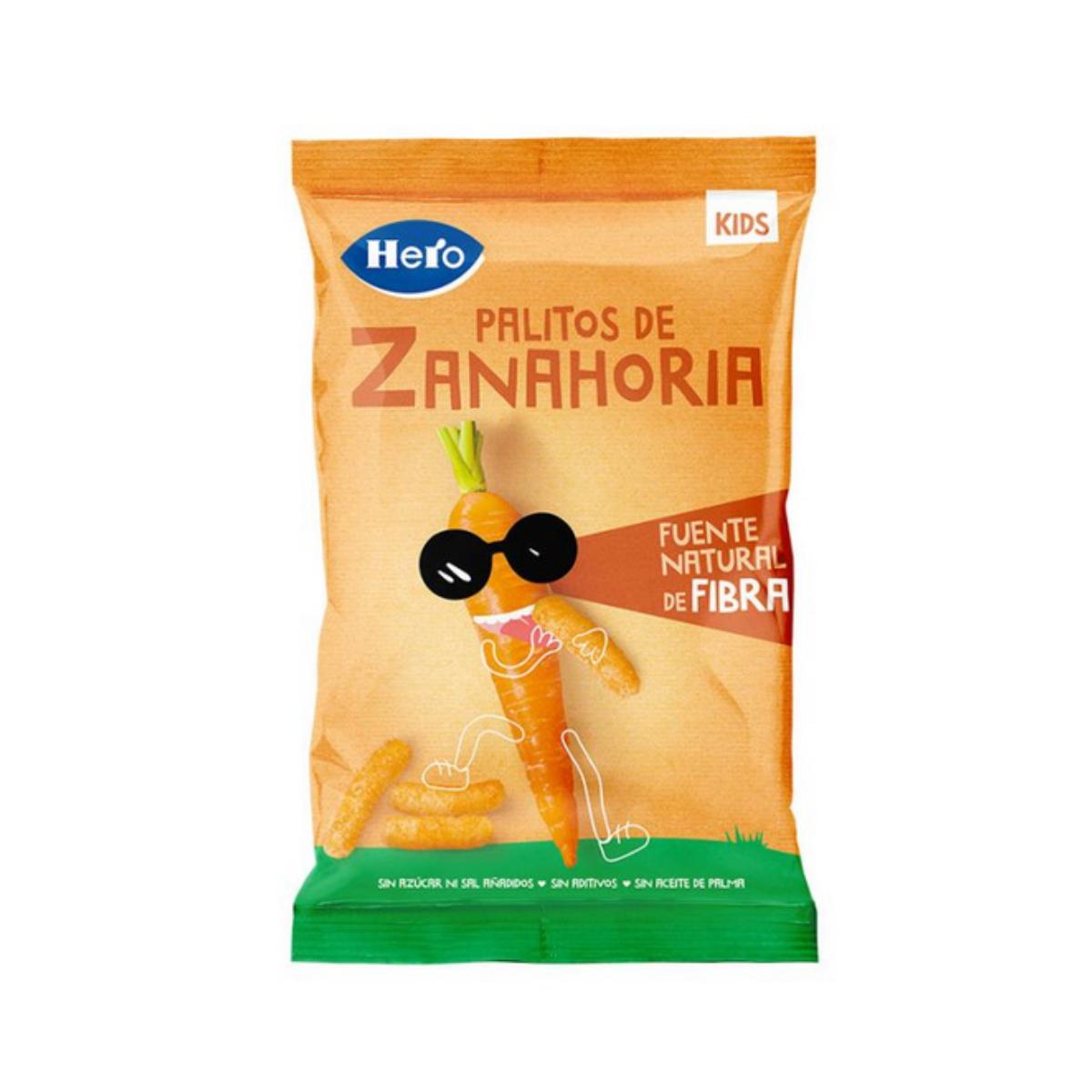 Paluszki marchewkowe  30 g-Hero Kids Snacks z marchewkowych robaczków, 30 g. Hero