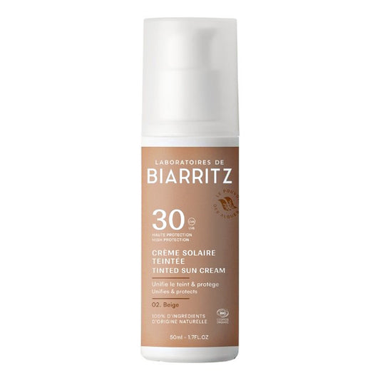 Crème solaire protectrice pour le visage couleur beige SPF30 Alga Maris 50 ml