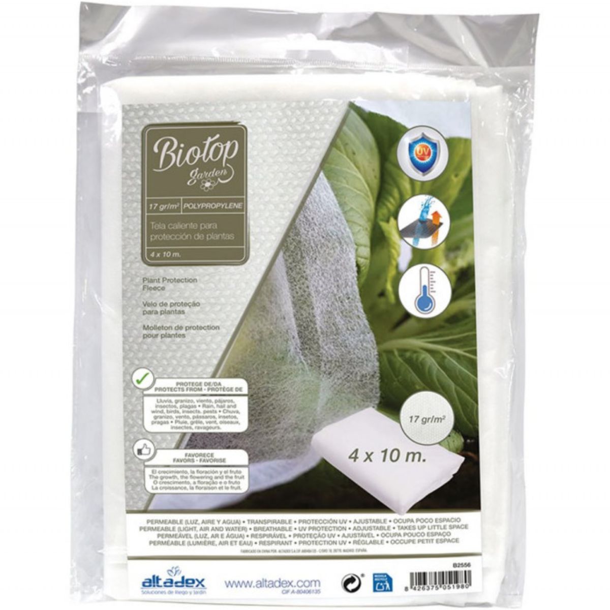 Tkanina ochronna przed mrozem Biotop 4 x 10 m 17 g/m²