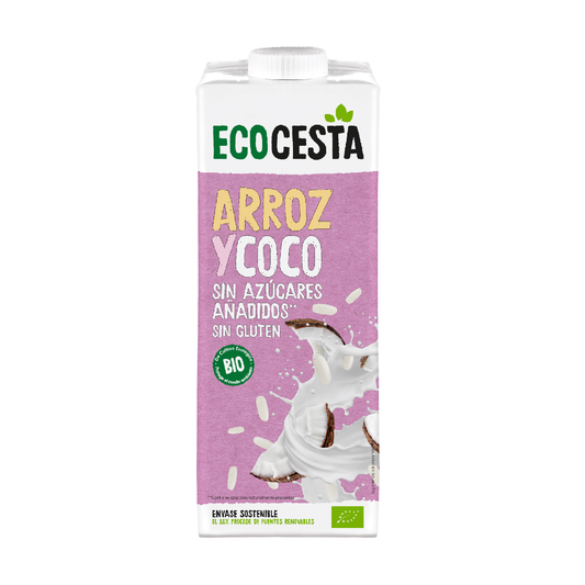Organic Rice and Coconut Drink with no added sugar, 1L Ecocesta