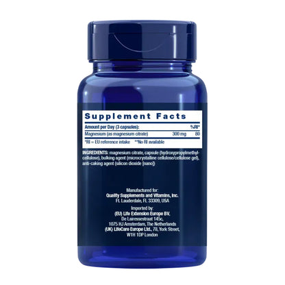 Magnésium (citrate) 100 mg, Life Extension 100 gélules