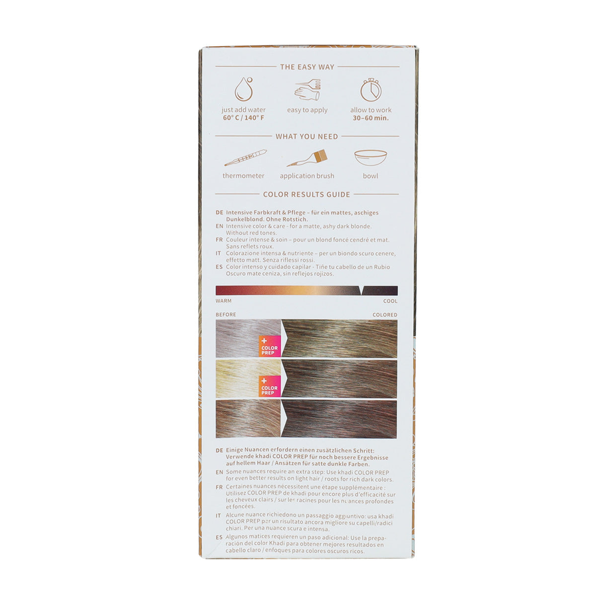 Khadi natural dark ash blonde hair dye 100 g