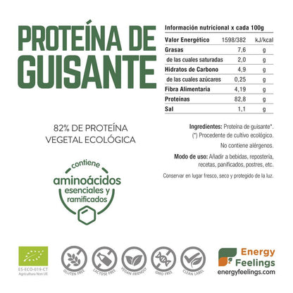 Energy Feelings Proteína de Guisante ECO 500 g