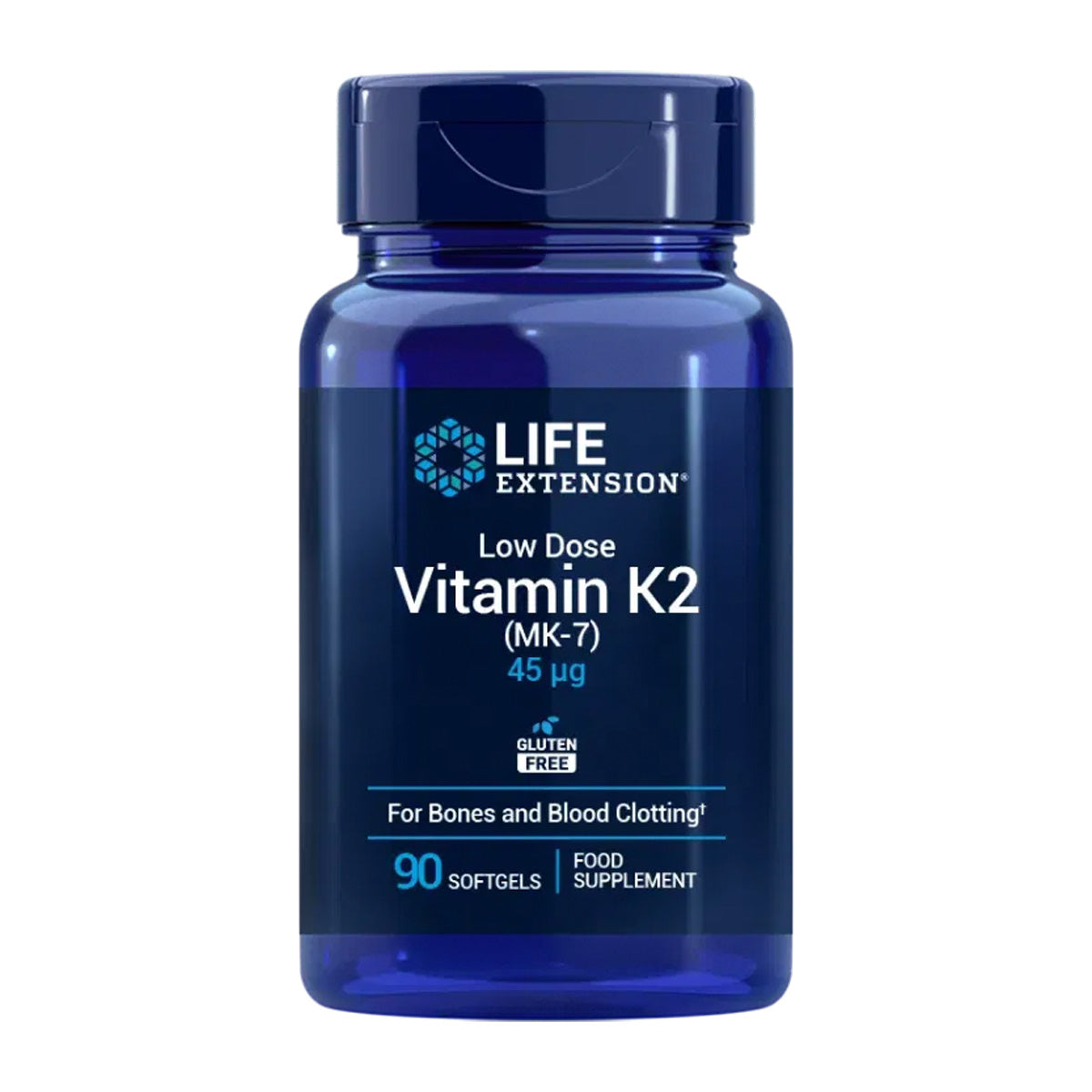 Lågdoserad vitamin K2 (MK-7) 45 mcg, Life Extension 90 kapslar