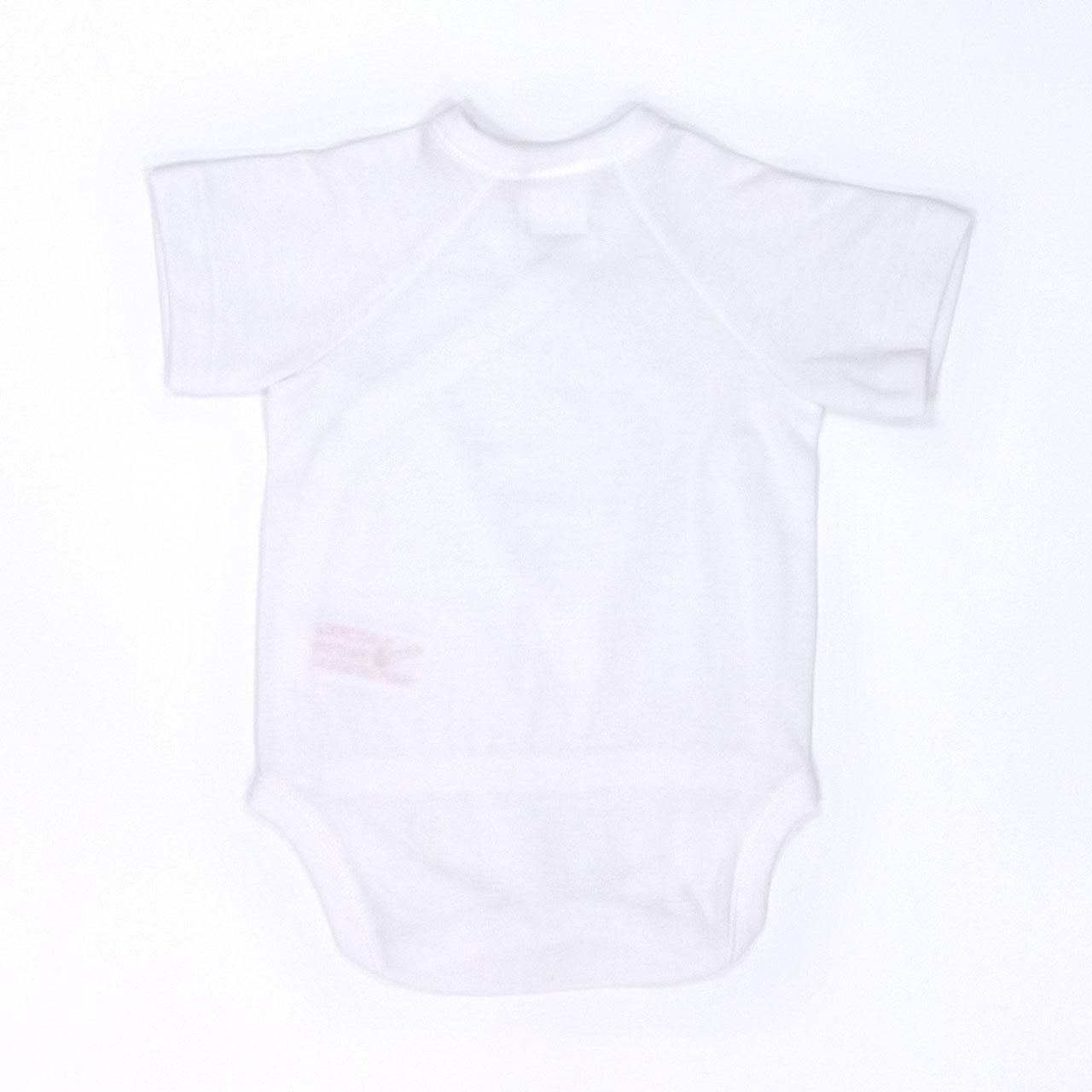 Short-sleeved bodysuit for newborns in white Tencel