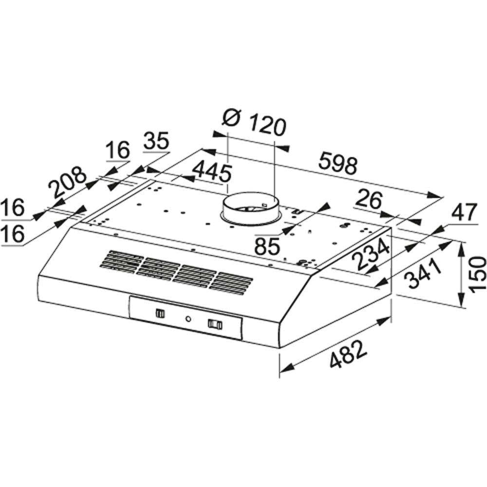 Afzuigkap Brisa Plus 60 Mepamsa Zwart