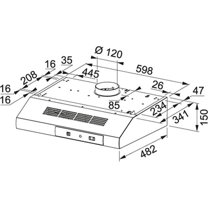 Afzuigkap Brisa Plus 60 Mepamsa Zwart