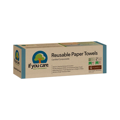 Lingettes en papier réutilisables If you care 12 unités