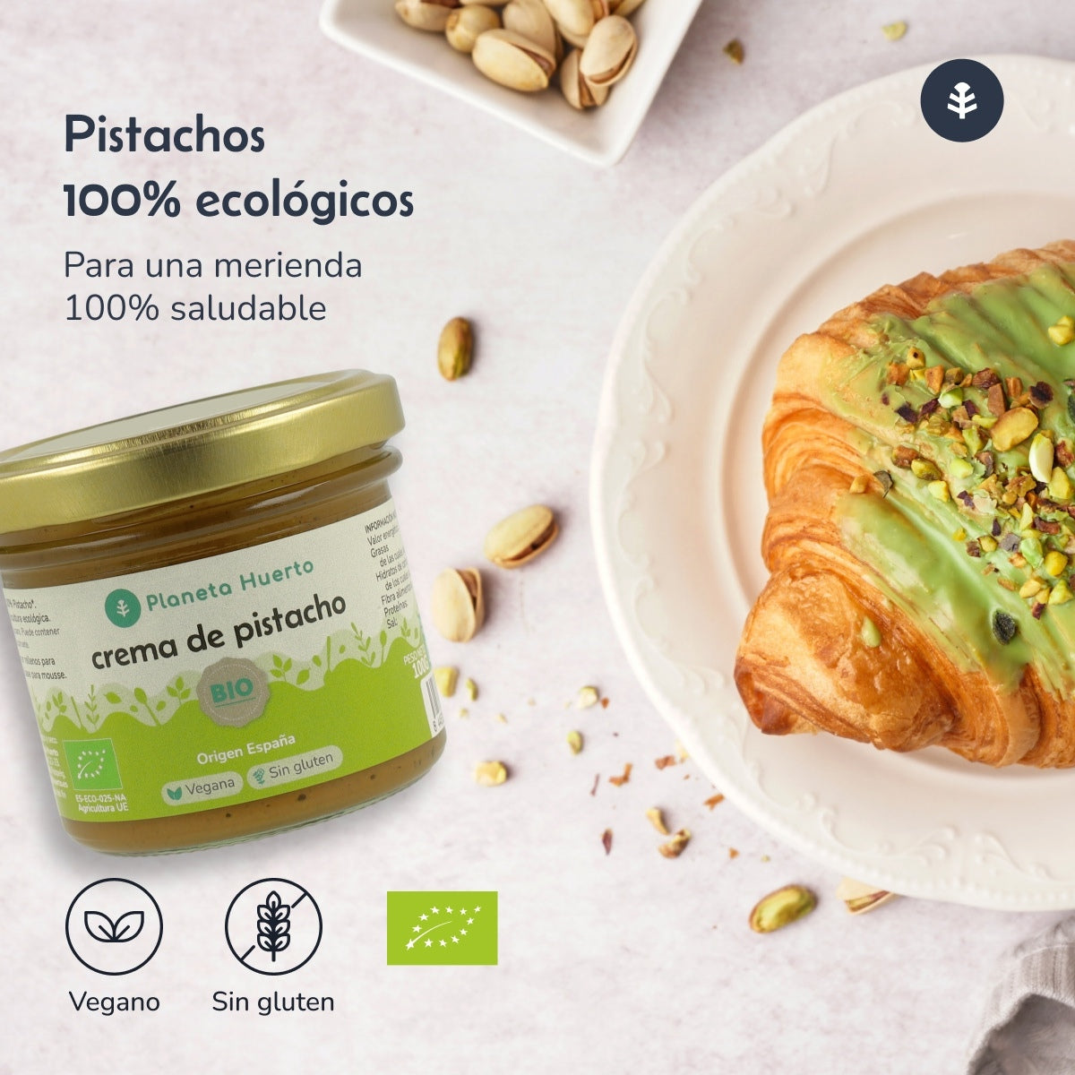 Zestaw 3x krem pistacjowy 100% ECO Planeta Huerto 100 g