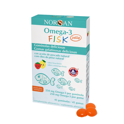Omega-3 FISK Jelly NORSAN 45 gelébitar
