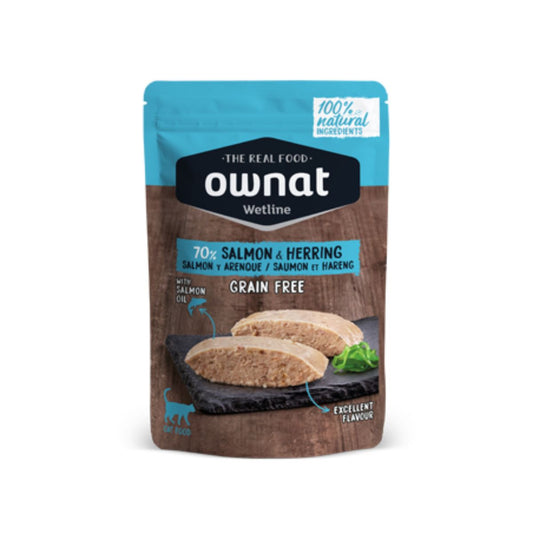 Ownat Wetline Zalm en Haring Grain Free voor katten 85 g