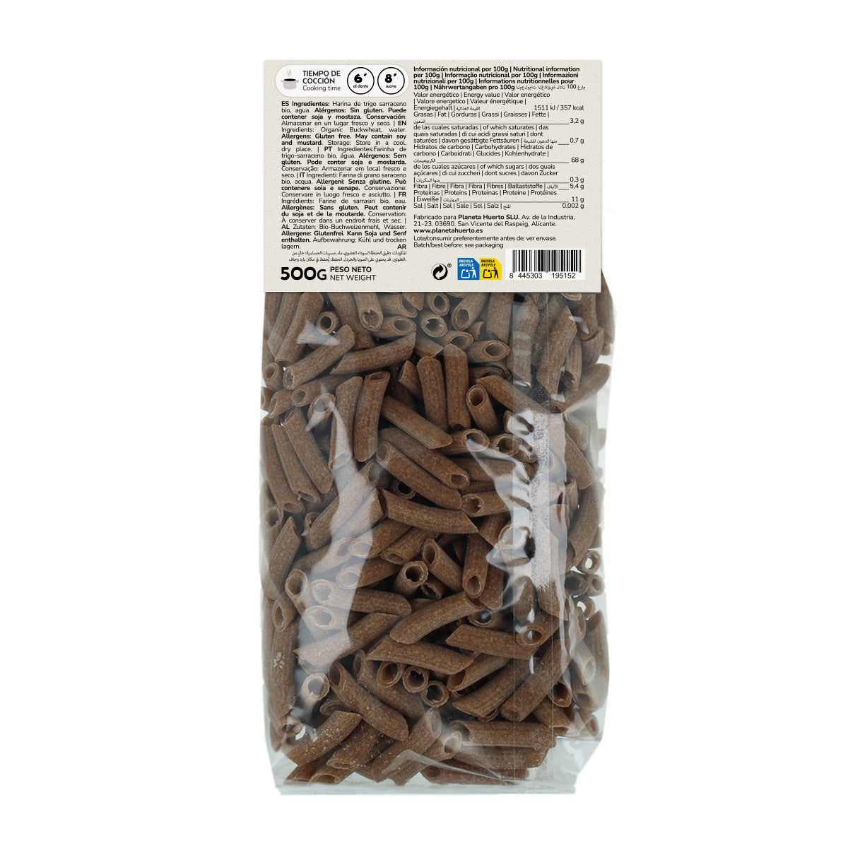Makaron gryczany ECO bezglutenowy Planeta Huerto 500 g