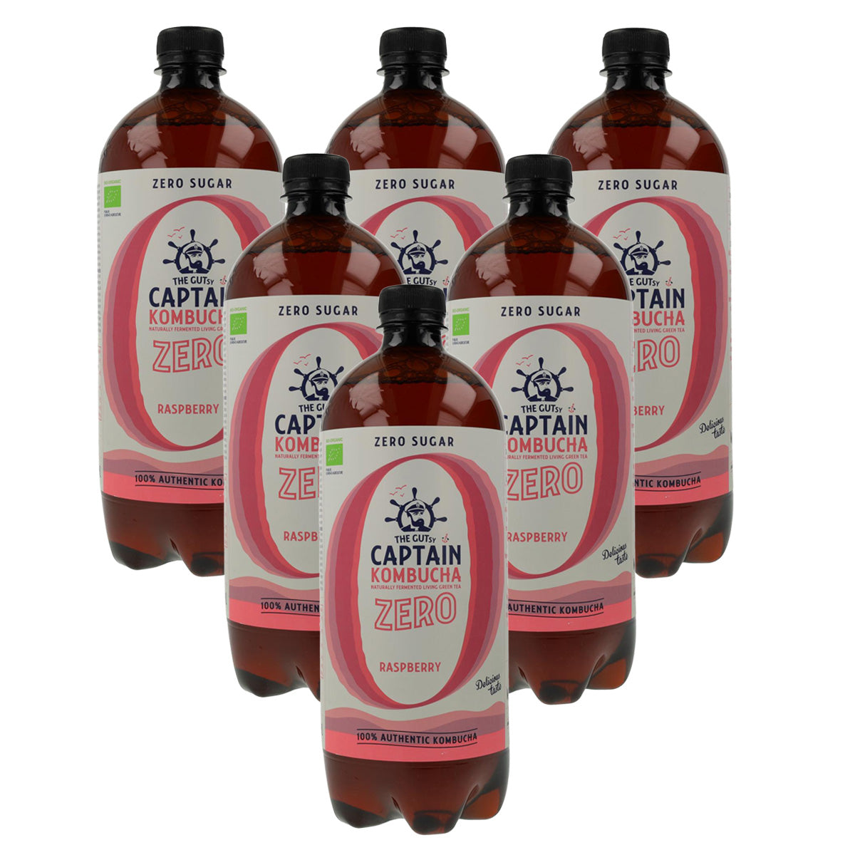 6-pack Kombucha Zero Rasp Bio 1 l