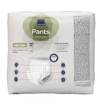 Pieluchy Pants Light dla osób z niewielką nietrzymaniem moczu, rozmiar L, ABENA 15 szt.