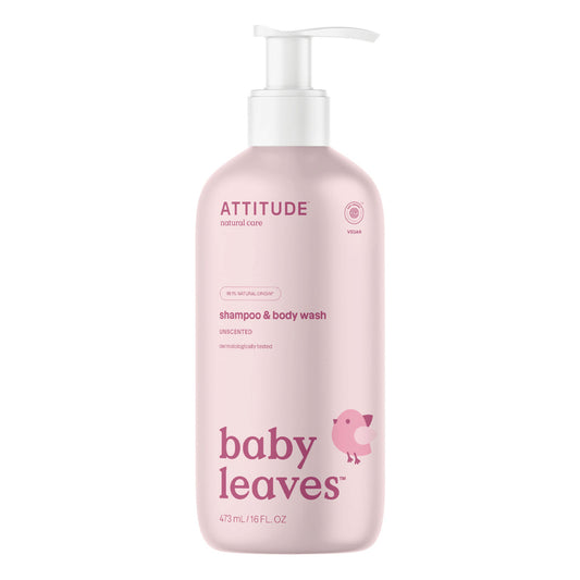 Attitude Fragrance-Free 2-in-1 Baby Shampoo and Wash 473 ml