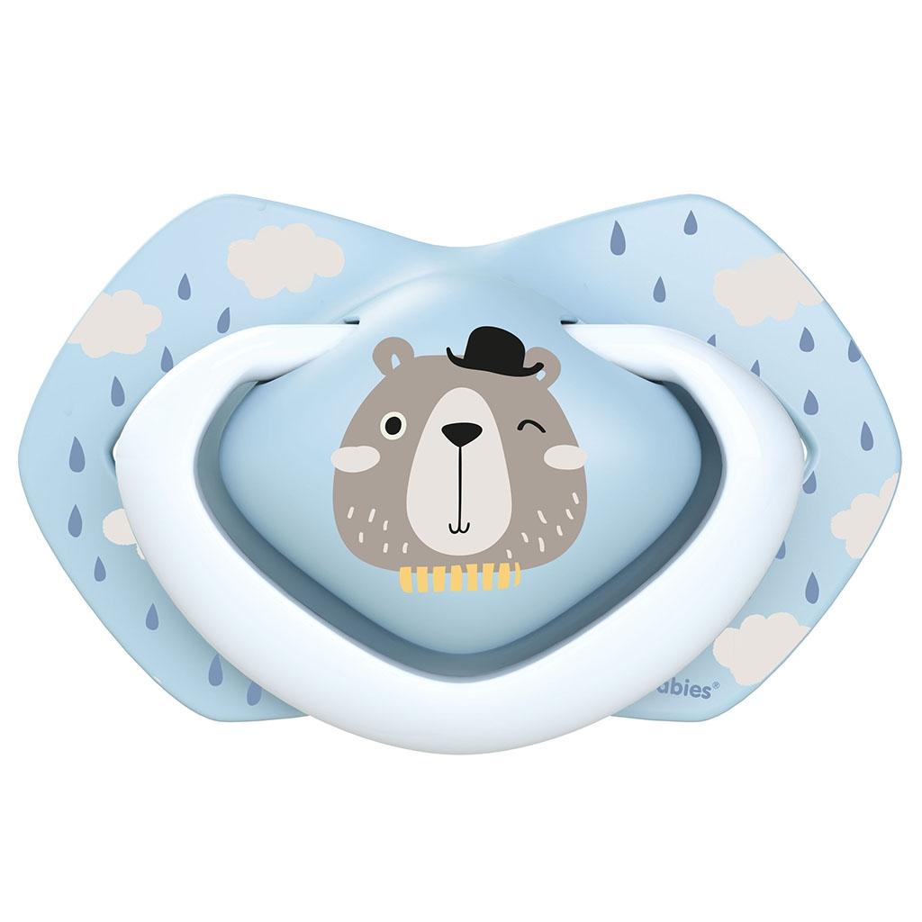 Packung Silikonschnuller Bonjour Paris blau Canpol Babies (2 Stück) 6-18 Monate