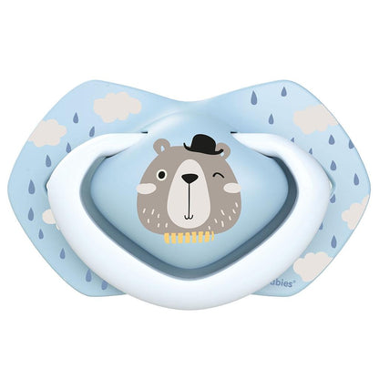 Packung Silikonschnuller Bonjour Paris blau Canpol Babies (2 Stück) 6-18 Monate