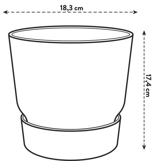 Bloempot met geïntegreerde schotel Greenville Elho Wit 18 cm