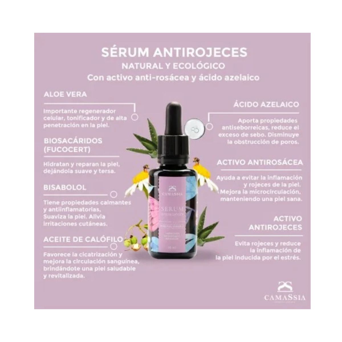 Naturalne serum przeciw zaczerwienieniom, Camassia, 30 ml