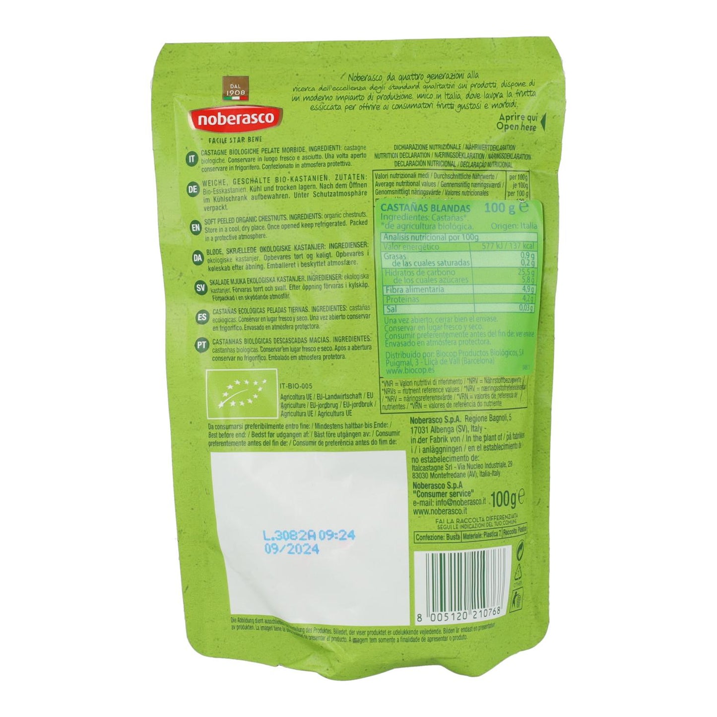 Châtaignes tendres Noberasco 100 g