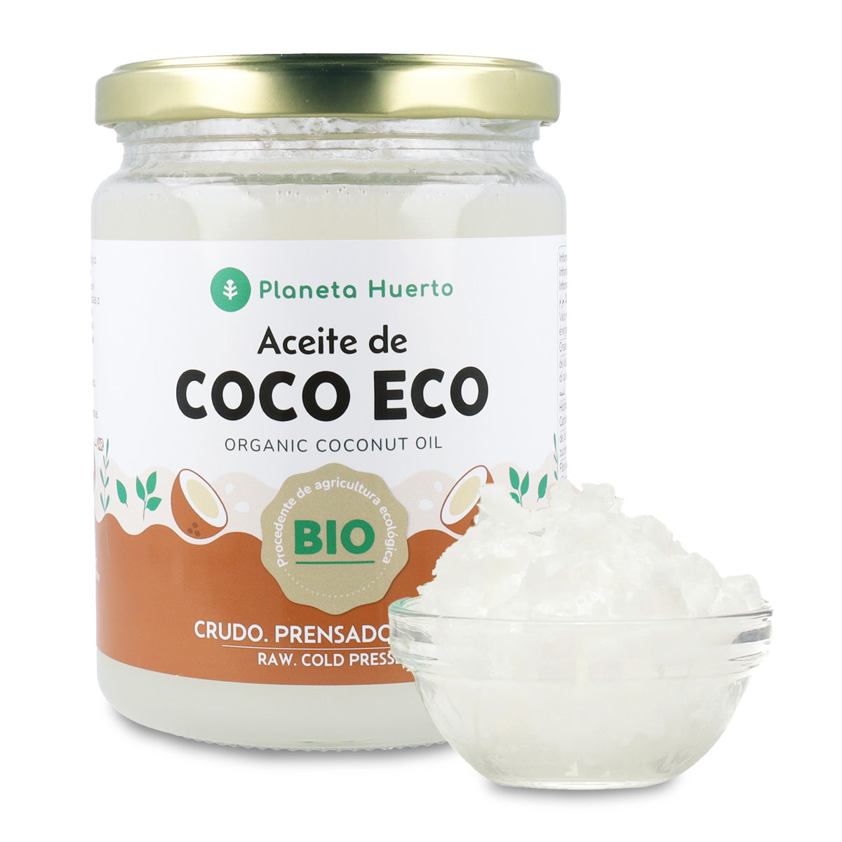 Lot de 5 huiles de coco ECO Planeta Huerto 430 ml