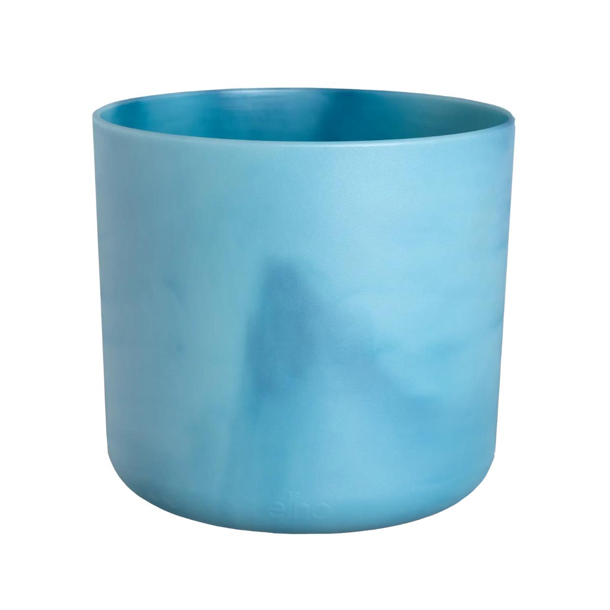 Gerecyclede plantenpot Ocean Round Elho Atlantisch blauw 22 cm