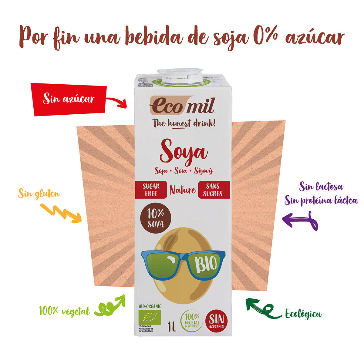 Ecomil Organic Sugar-Free Soy Drink 1 L
