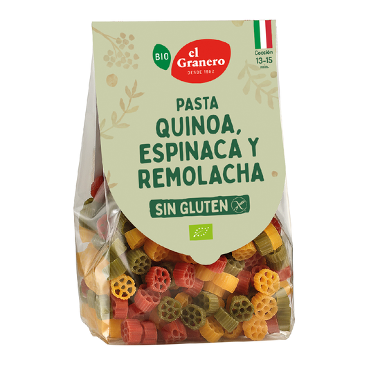 Glutenfreie Bio-Pasta Tricolor El Granero 250 g