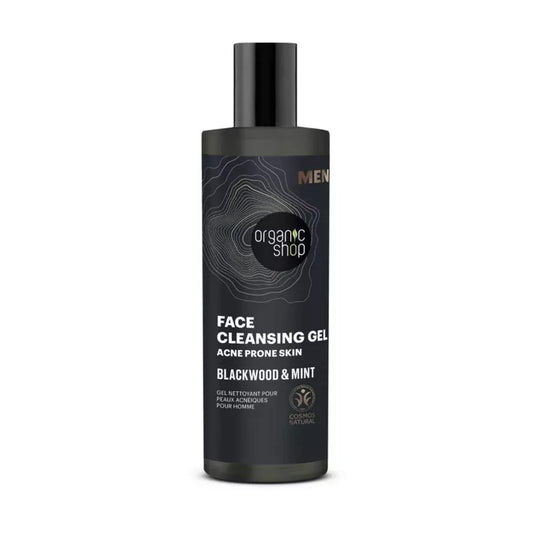 Reinigungsgel für zu Akne neigende Haut mit Eichenrinde und Minze, Organic Shop 200 ml