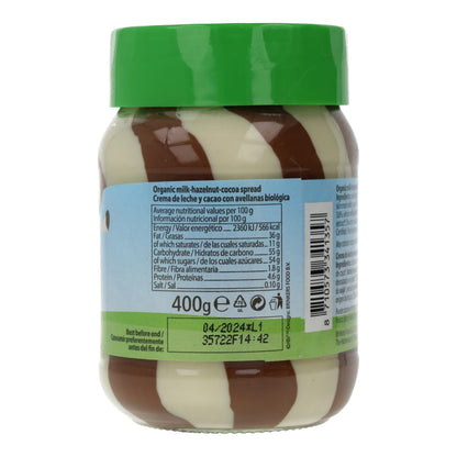 Crème au chocolat Nuscobio Duo 400 g