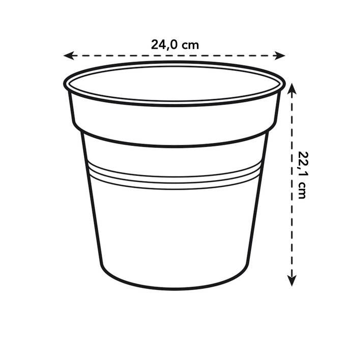 Pot Green Basics Elho Anthracite 19 cm