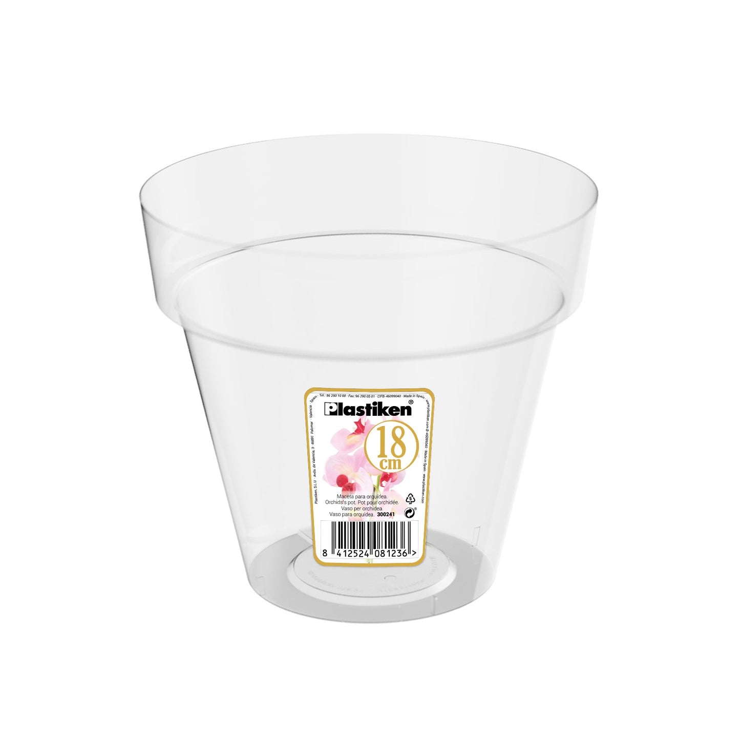 Transparenter Orchideentopf Tes ⌀18