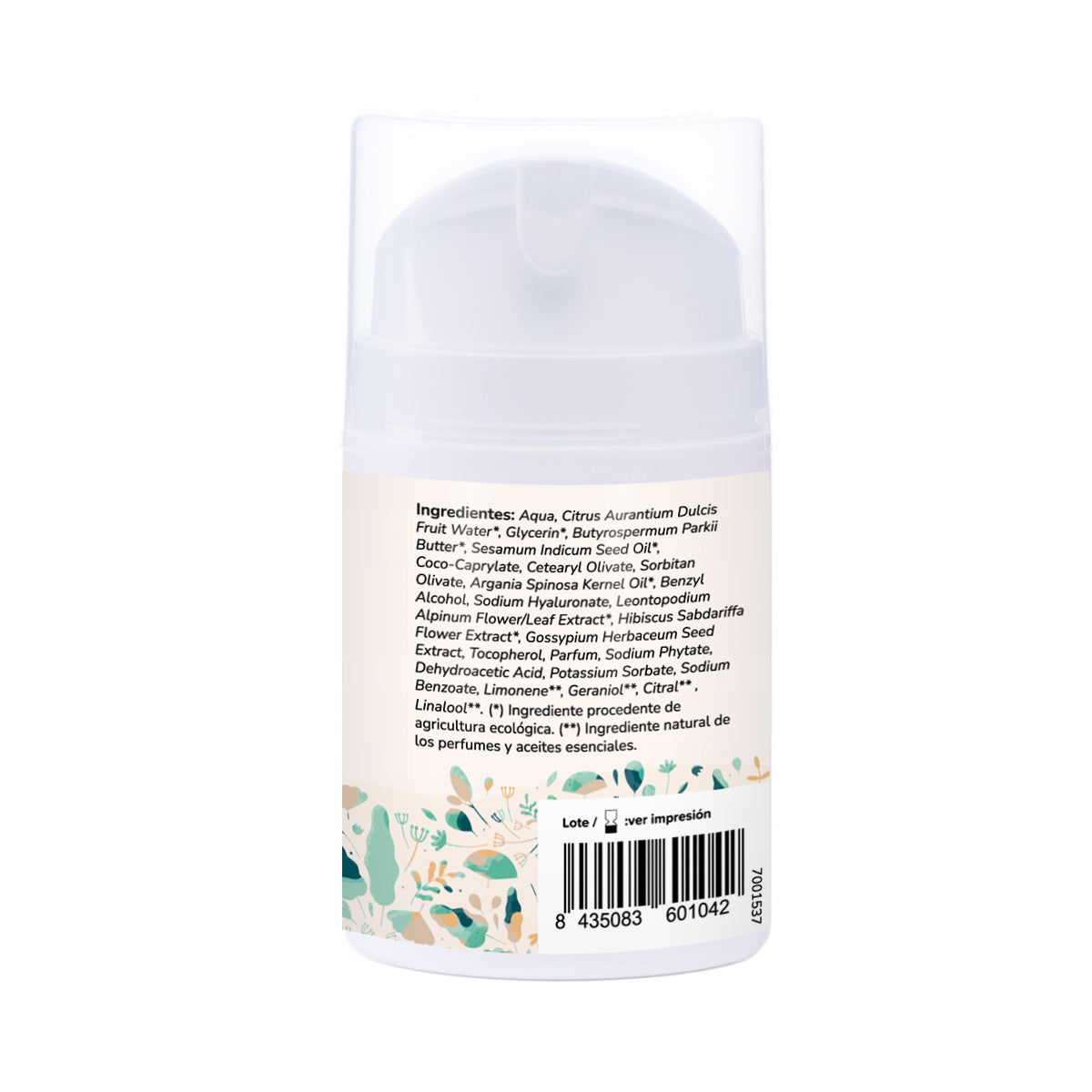 Crema idratante viso all'argan e cotone Planeta Huerto 50 ml