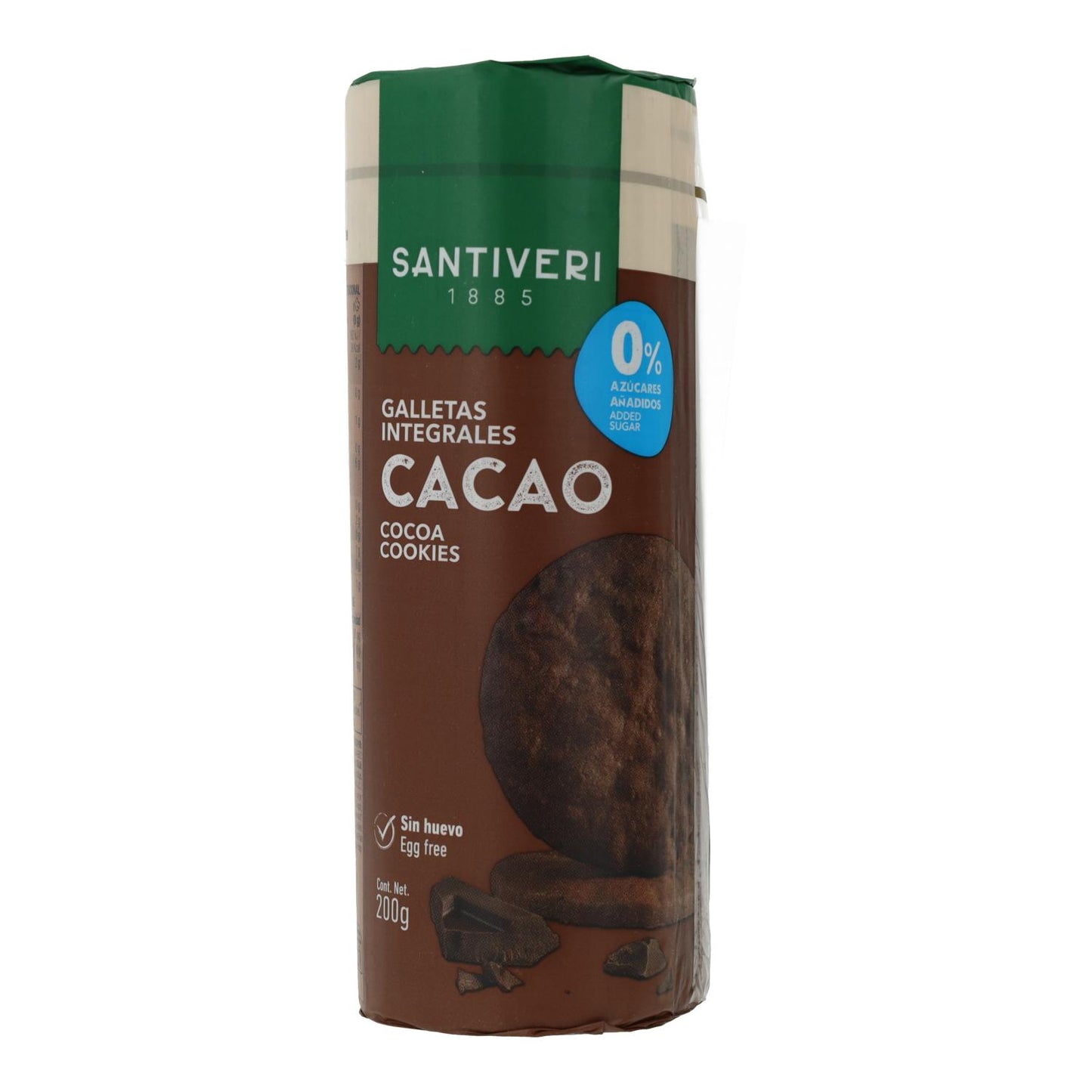 Biscotti integrali al cacao 0% zuccheri Santiveri 200 g