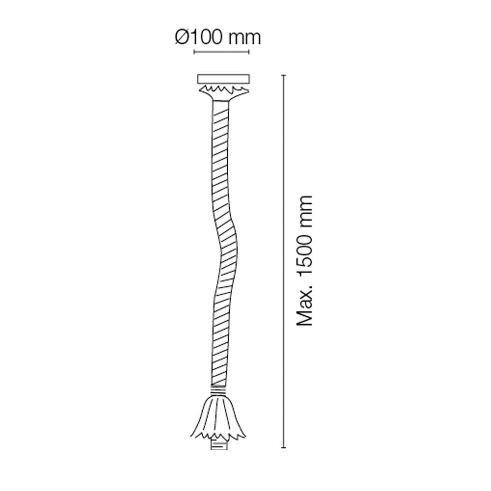 PENDENTIF RUSTIQUE 1 m DE CORDE DE PITA 1xE27 WINERY - CRISTALRECORD