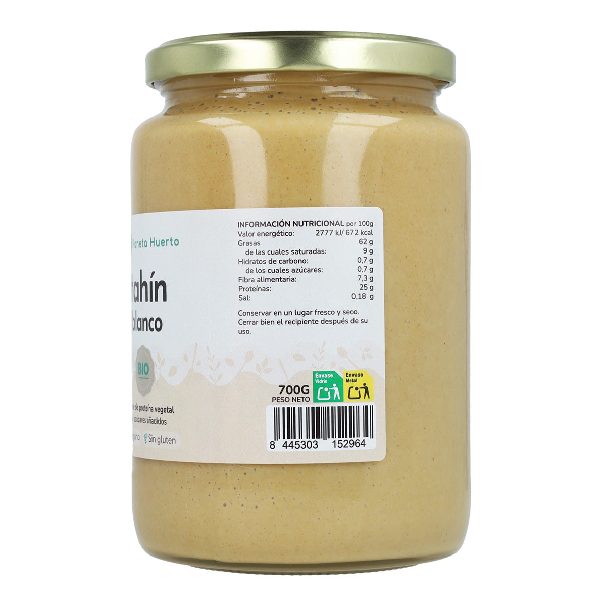 Pack 9x Tahin de sésamo blanco ECO Planeta Huerto 350g