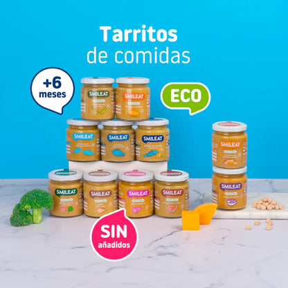 Tarrito BIO pavo y verduras +6 meses Smileat, 230g