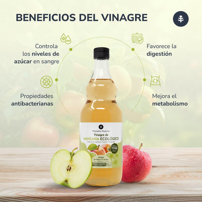 Ungefilterter Bio-Apfelessig mit Essigmutter Planeta Huerto 1 l