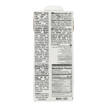 Bevanda alle mandorle naturali senza zucchero Bio Ecomil 200 ml