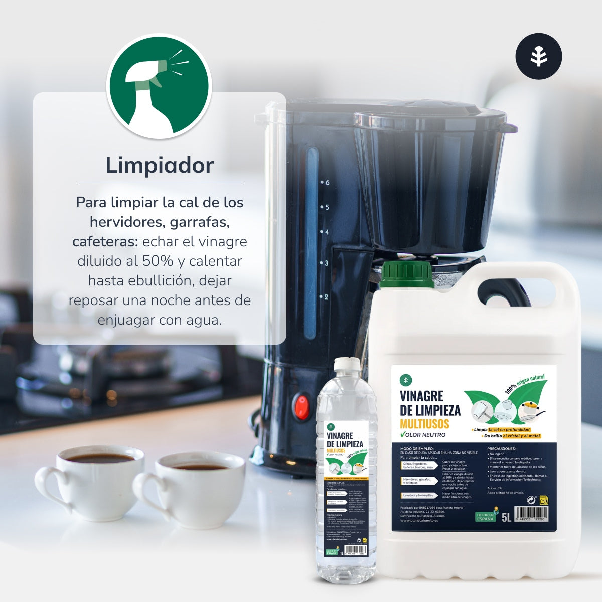 Vinaigre blanc de nettoyage 5L Planeta Huerto