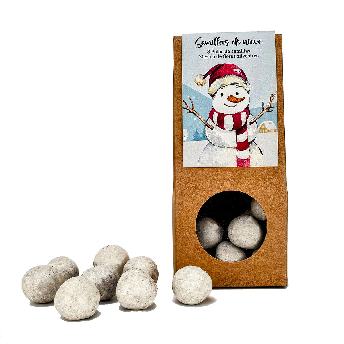 Plantbare zaadballen Sneeuwpop Ideaal cadeau, Garden Pocket